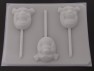 211sp Shreek Face Chocolate or Hard Candy Lollipop Mold